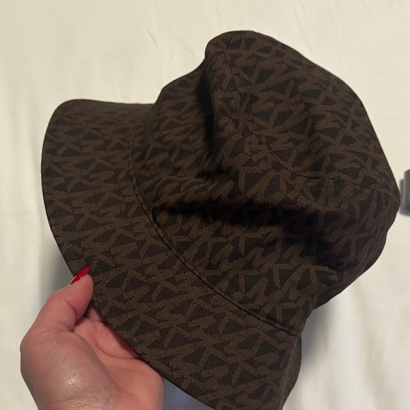 Michael Kors Brown Monogram Bucket Hat - Picture 5 of 6